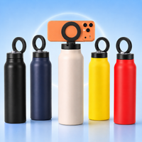Water Bottle with Magnetic Phone Mount