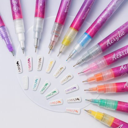 12 Colors 3D Nail Art Pens