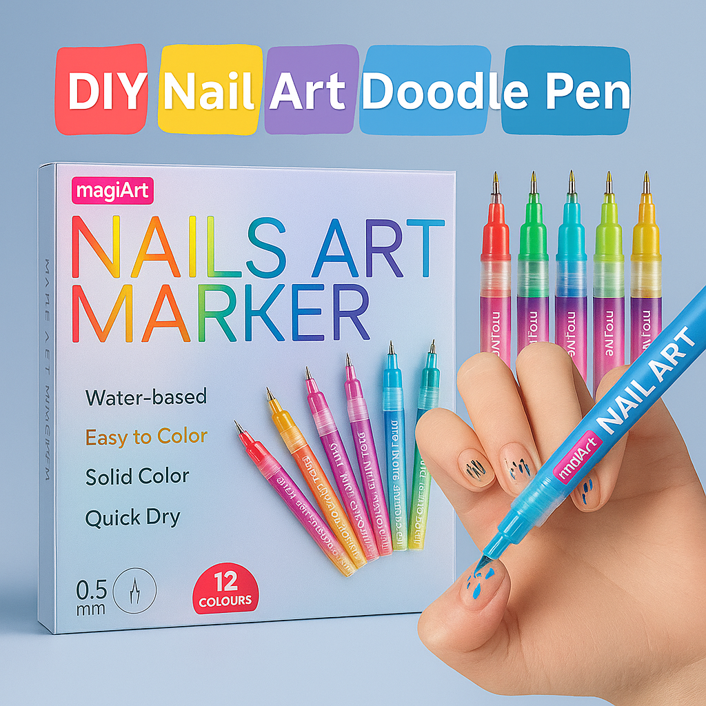 12 Colors 3D Nail Art Pens
